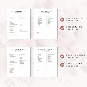 Wedding Planning Organizer bride’s Suites Checklist Wedding Checklist Wedding Planner Wedding Day Checklist Printable Editable Wedding Checklist Digital Wedding Planner Wedding Organizer Bride Checklist Wedding Groom’s Suites Checklist