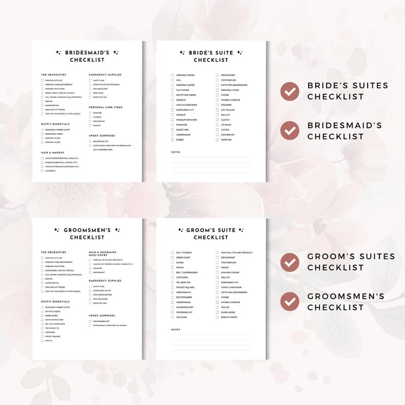 Wedding Planning Organizer bride’s Suites Checklist Wedding Checklist Wedding Planner Wedding Day Checklist Printable Editable Wedding Checklist Digital Wedding Planner Wedding Organizer Bride Checklist Wedding Groom’s Suites Checklist