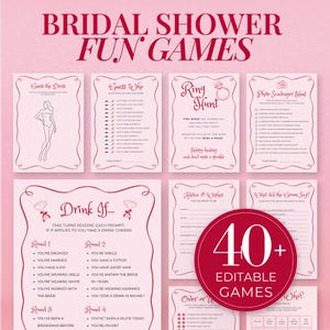 Modern Bridal Shower Games Printable Wedding Shower Game Bachelorette Party Ideas Pink Bridal Shower Fun Games for Adults Wedding Activities