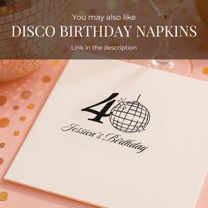 Anpassad 30-års servett Tini Bit Older Espresso Martini-tema Personlig cocktailservett Elegant festservett för födelsedagsfirande bild 12