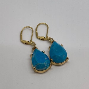 Turquoise drop earrings, gifts for her, Birthday, Mother’s Day, friend gift