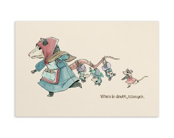 Possum Scamper Postcard
