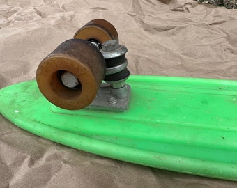 Retro Lime Green Pennyboard Skateboard - 1980s/1990s