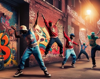 ヴィンテージ ヒップホップ B-Boy ストリート シーン ポスター - 80