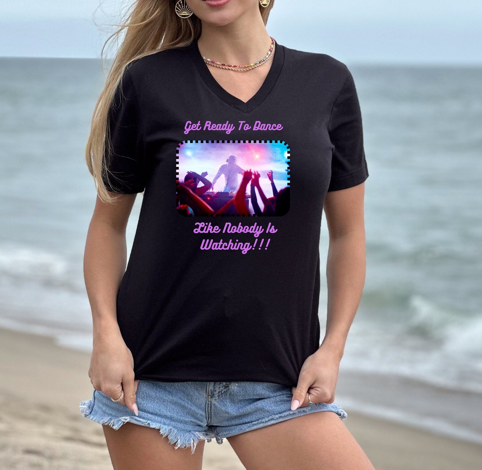 Dance Like Nobody is Watching Tshirt Unisex Dance Tee Dance Vneck