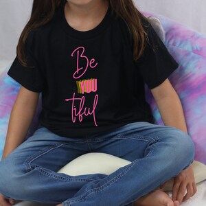 Be You Tiful Beautiful Positive Reinforcement You Are Awesome Youth Kids Heavy Cotton™ Tee