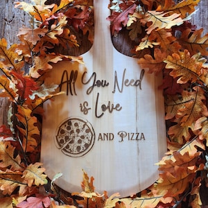 Laser Engraved World Famous Pizzeria Pizza Board, Paddle, Pizzeria Gift, Pizza Paddle, Custom Pizza Gift, Christmas Gift Can Be Personalized