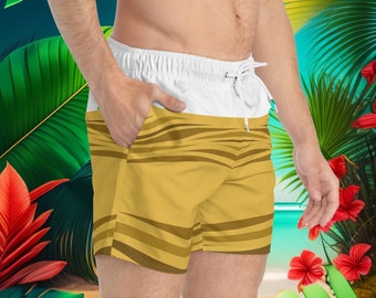 Desert Themed Printed Men's Swimming Trunks