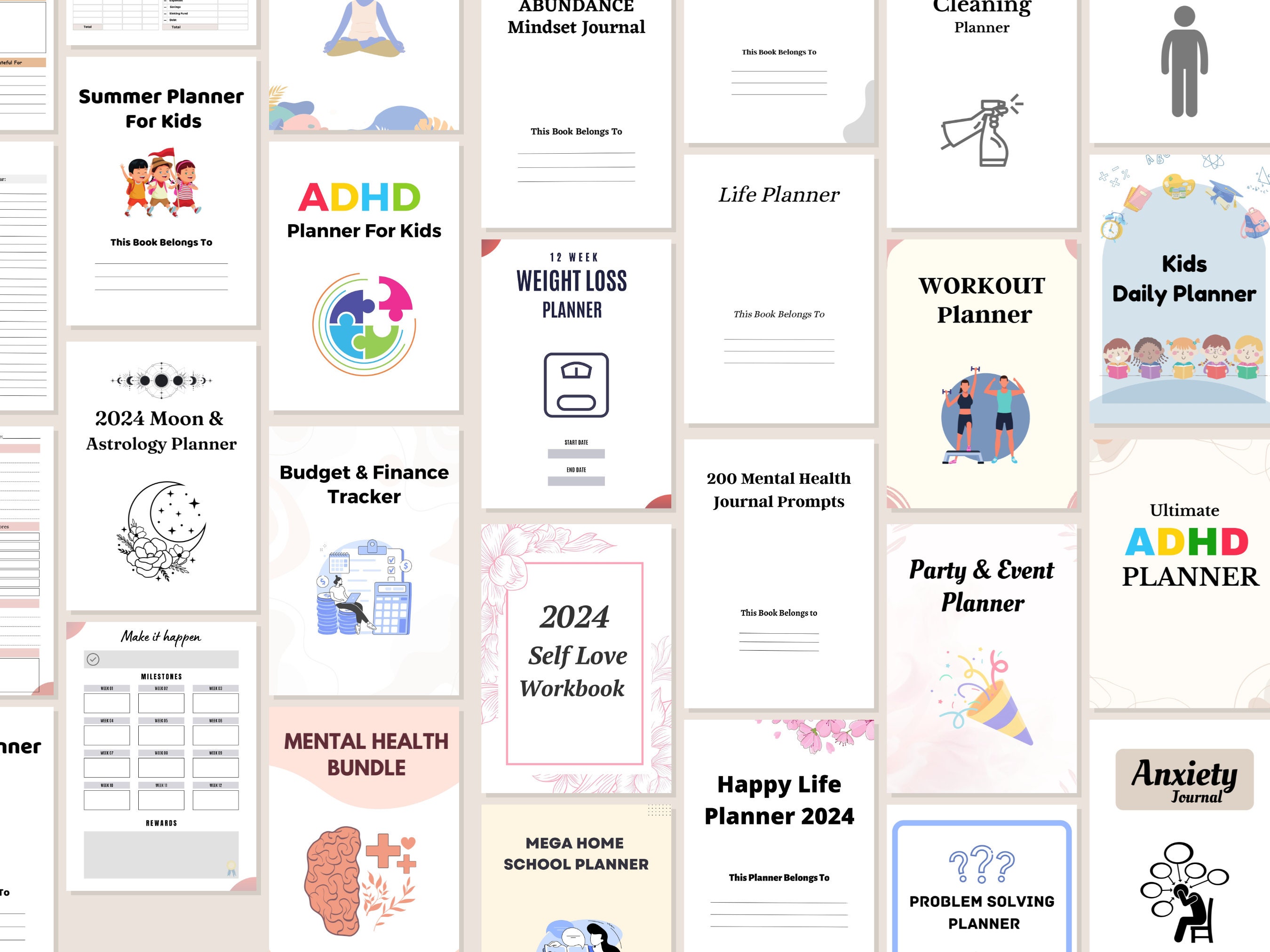 Ultimate Planner Bundle - Printable Life Organization | Adults/children ...
