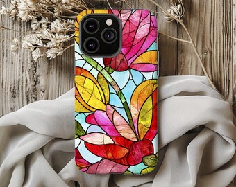 Stained Glass Phone Case | iPhone | Samsung | Google | Tough Phone Case | Compatible with wireless charging