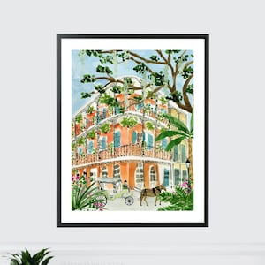 New Orleans Art Print, New Orleans Wall Decor, NOLA Art, French Quarter Art Print, Nola Art Print, New Orleans Painting, French Quarter Art