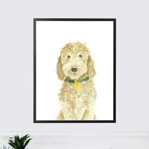 Goldendoodle Art Print, Goldendoodle Art, Goldendoodle Portrait, Goldendoodle Print, Labradoodle Art Print, Labradoodle Art, Dog Art Print image 3