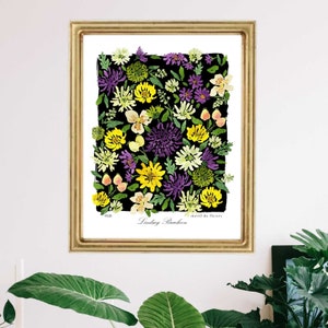 Floral Wall Art, Botanical Art Print, Garden Print, Flower Market Art Print, Floral Poster, Watercolor Floral Art, Flower Art Print