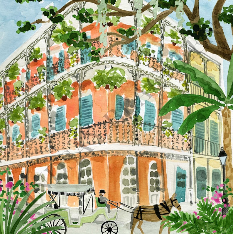 New Orleans Art Print New Orleans Wall Decor NOLA Art Etsy