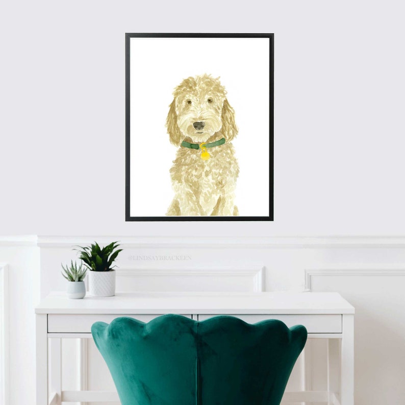 Goldendoodle Art Print, Goldendoodle Art, Goldendoodle Portrait, Goldendoodle Print, Labradoodle Art Print, Labradoodle Art, Dog Art Print image 3