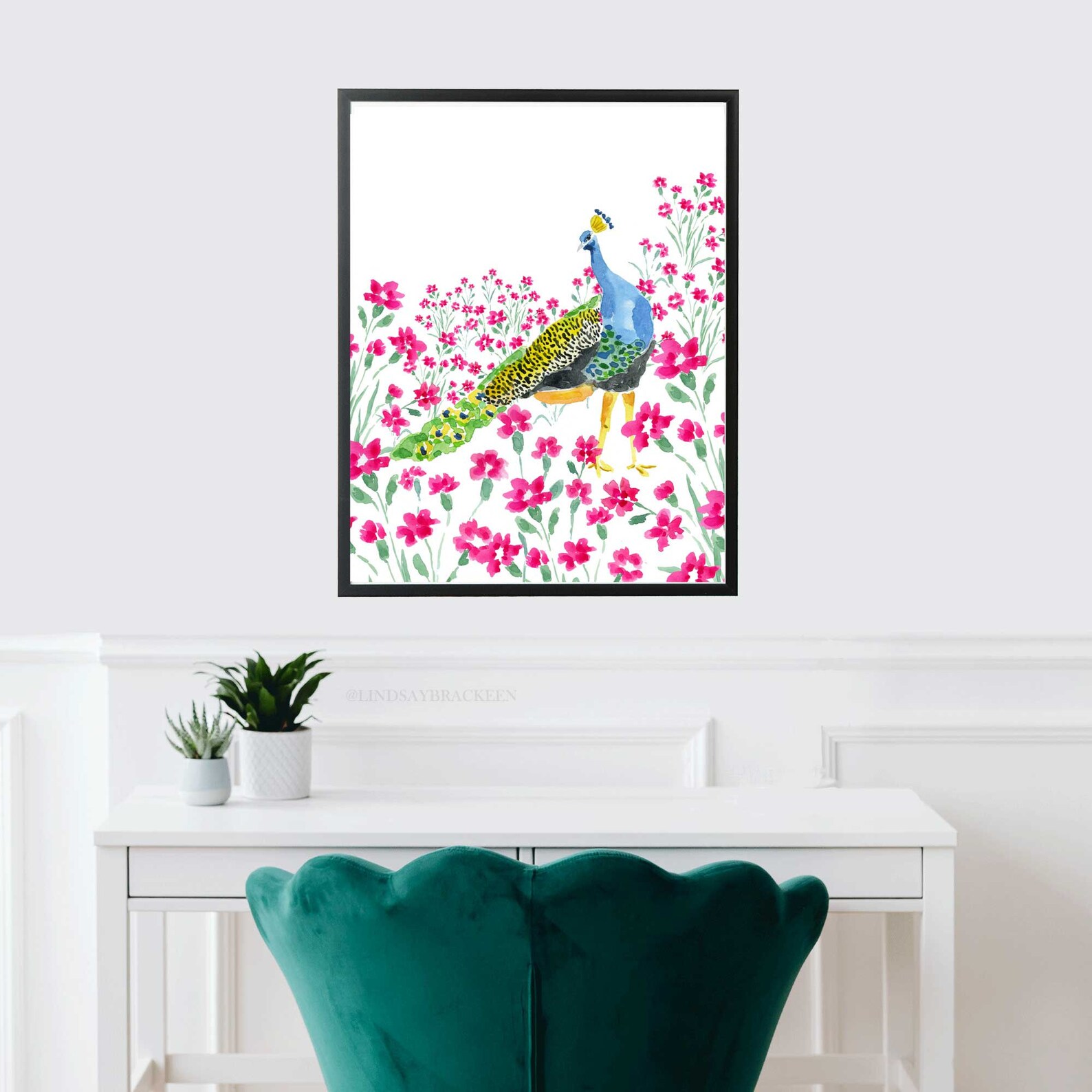 Peacock Art Print Peacock Wall Decor Peacock Painting Peacock Etsy