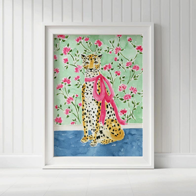 Cheetah Art Print, Leopard Art, Leopard Print, Cheetah Wall Decor, Leopard Art Print, Cheetah Wall Art, Tiger Art, Cheetah Painting bild 2