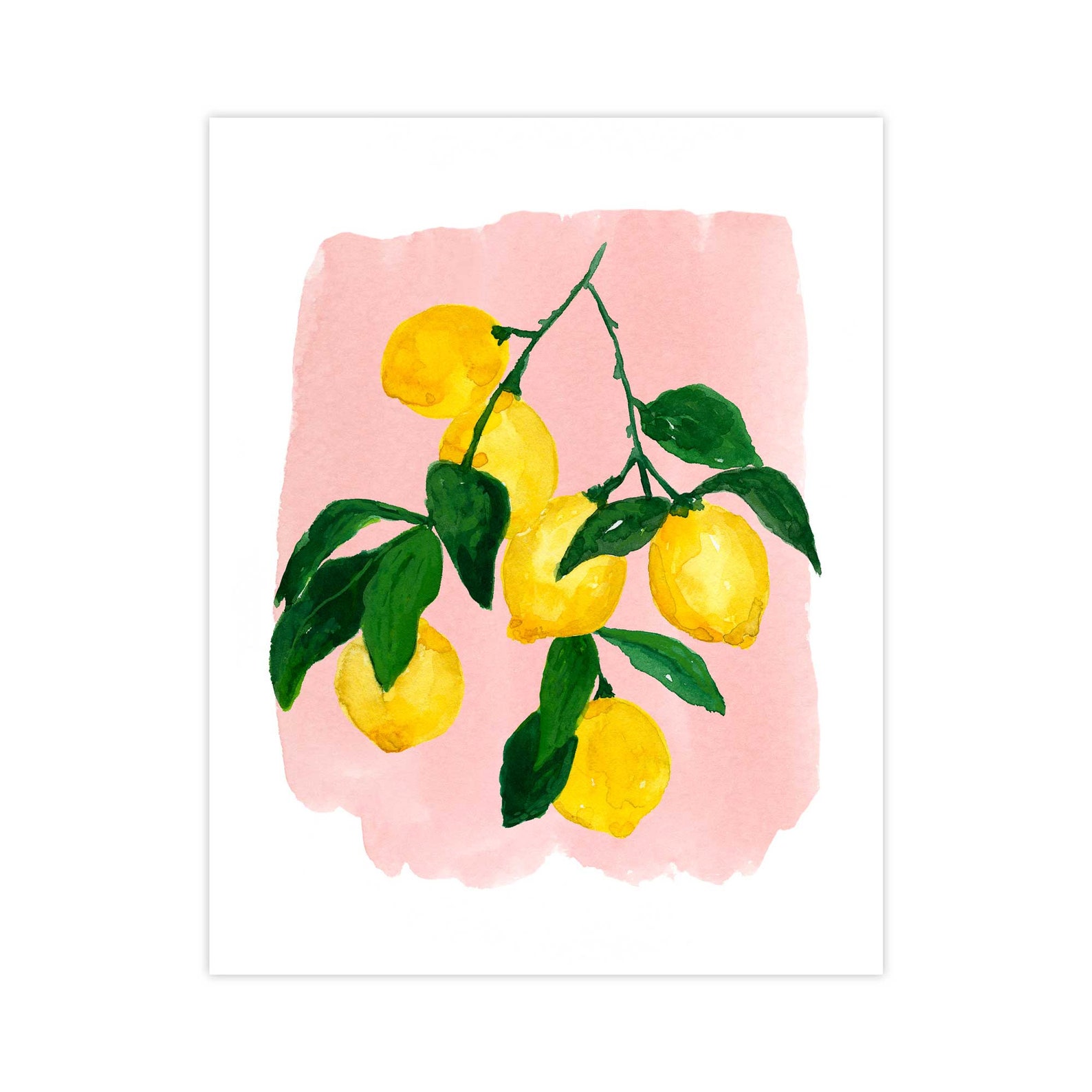 Lemon Decor Lemon Print Lemon Art Lemons Painting Lemon | Etsy