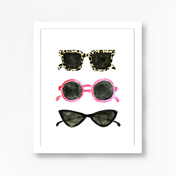 Sunglasses Vintage Cat Eye Leopard Print Pink Fashion Style 
