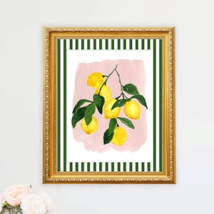 Lemon Decor, Lemon Print, Lemon Art,  Lemons Painting, Lemon Artwork, Citrus Print, Fruit Print, Kitchen Decor, Kitchen Art, Dining Room Art