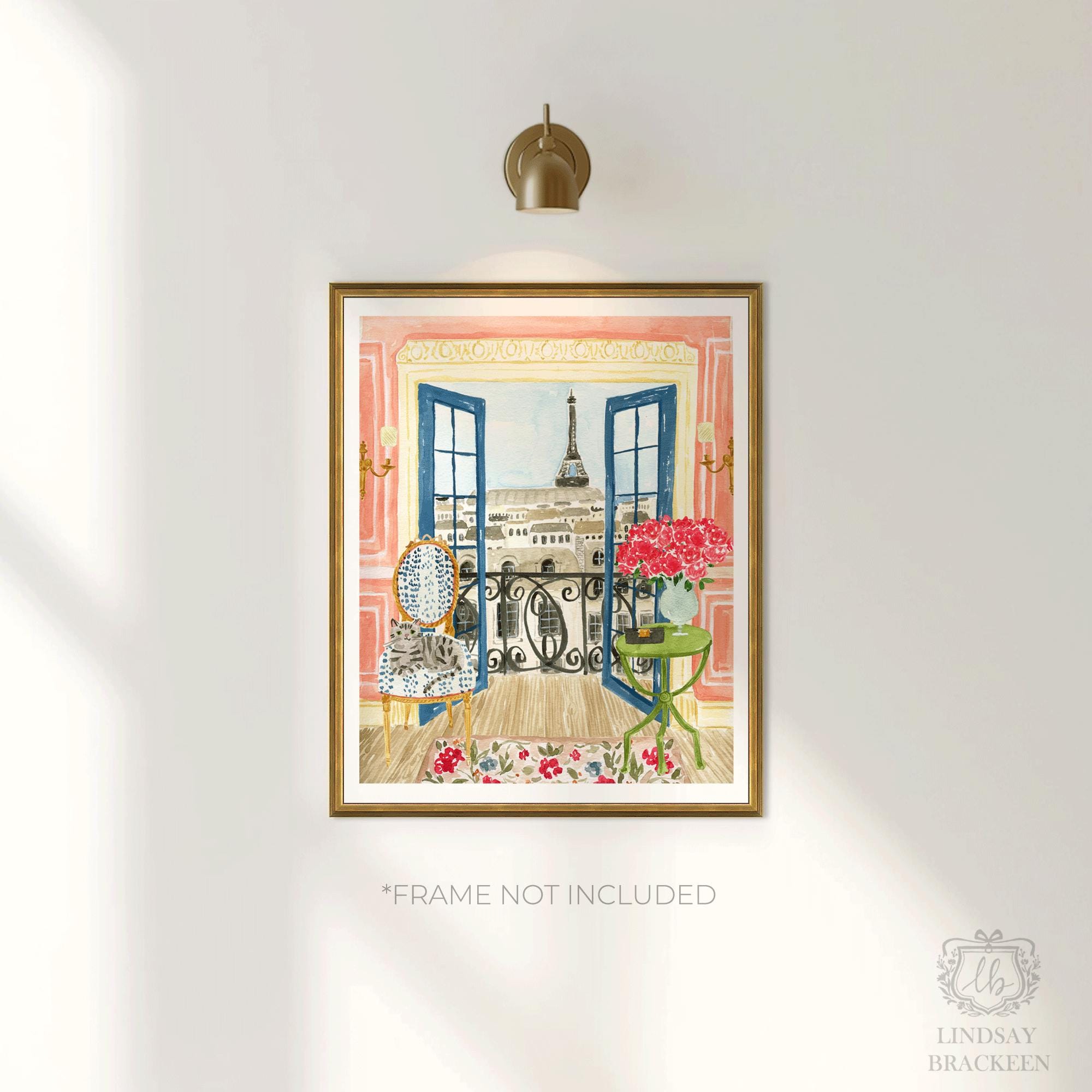 Cats in Paris Print, Eiffel Tower Art Print, Paris Art Print, Paris ...
