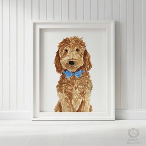 Brown Goldendoodle Art Print, Brown Goldendoodle Art, Brown Labradoodle Art, Goldendoodle Print, Labradoodle Art Print, Labradoodle Art image 7