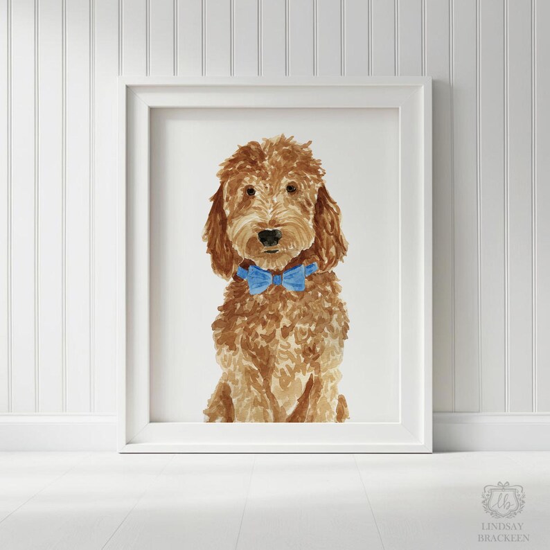 Brown Goldendoodle Art Print, Brown Goldendoodle Art, Brown Labradoodle Art, Goldendoodle Print, Labradoodle Art Print, Labradoodle Art image 7