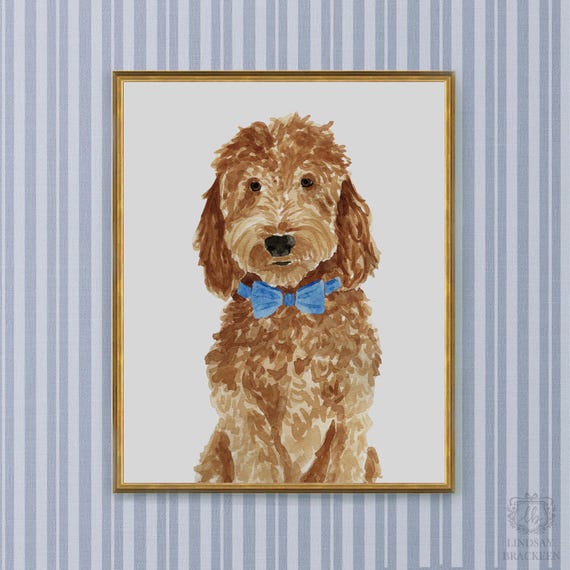 Brown Goldendoodle Art Print,  Brown Goldendoodle Art, Brown Labradoodle Art, Goldendoodle Print, Labradoodle Art Print, Labradoodle Art