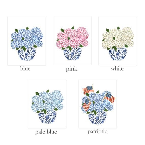 Hydrangea Print, Hydrangea Art, Hydrangea Painting, Blue Hydrangea