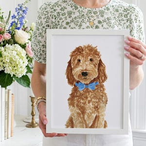 Brown Goldendoodle Art Print, Brown Goldendoodle Art, Brown Labradoodle Art, Goldendoodle Print, Labradoodle Art Print, Labradoodle Art image 3