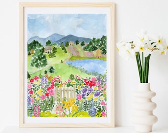 Netherlands Print, Holland Print, Keukenhof Print, Netherlands Art, Holland Art, Travel Print, Holland Flower Field Print, Amsterdam Art