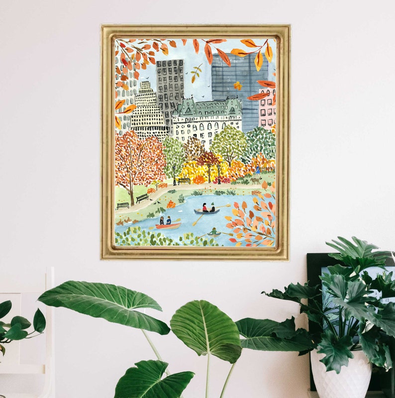 New York City Art Print NYC Wall Decor Autumn in Central Etsy