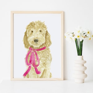 Goldendoodle Art Print, Goldendoodle Art, Goldendoodle Portrait, Goldendoodle Print, Labradoodle Art Print, Labradoodle Art, Dog Art Print image 1