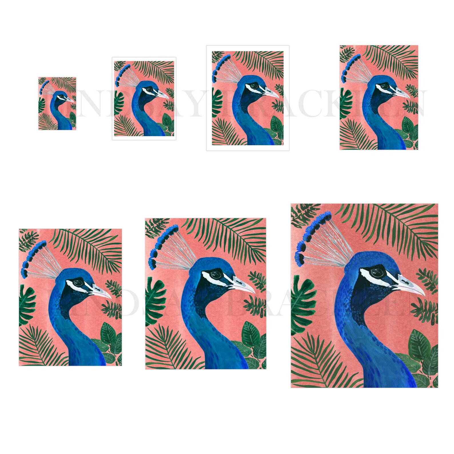 Peacock Art Print Peacock Wall Decor Peacock Painting Peacock Etsy