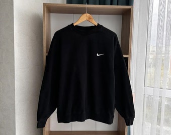Vintage Nike Swoosh Black Streetstyle Oversized Sweatshirt