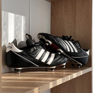 Vintage Adidas Kaiser 5 Fußball AT 6 Schwarz Schuhe