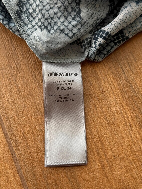 Vintage Zadig-Voltaire June Midi Python Print Sil… - image 3