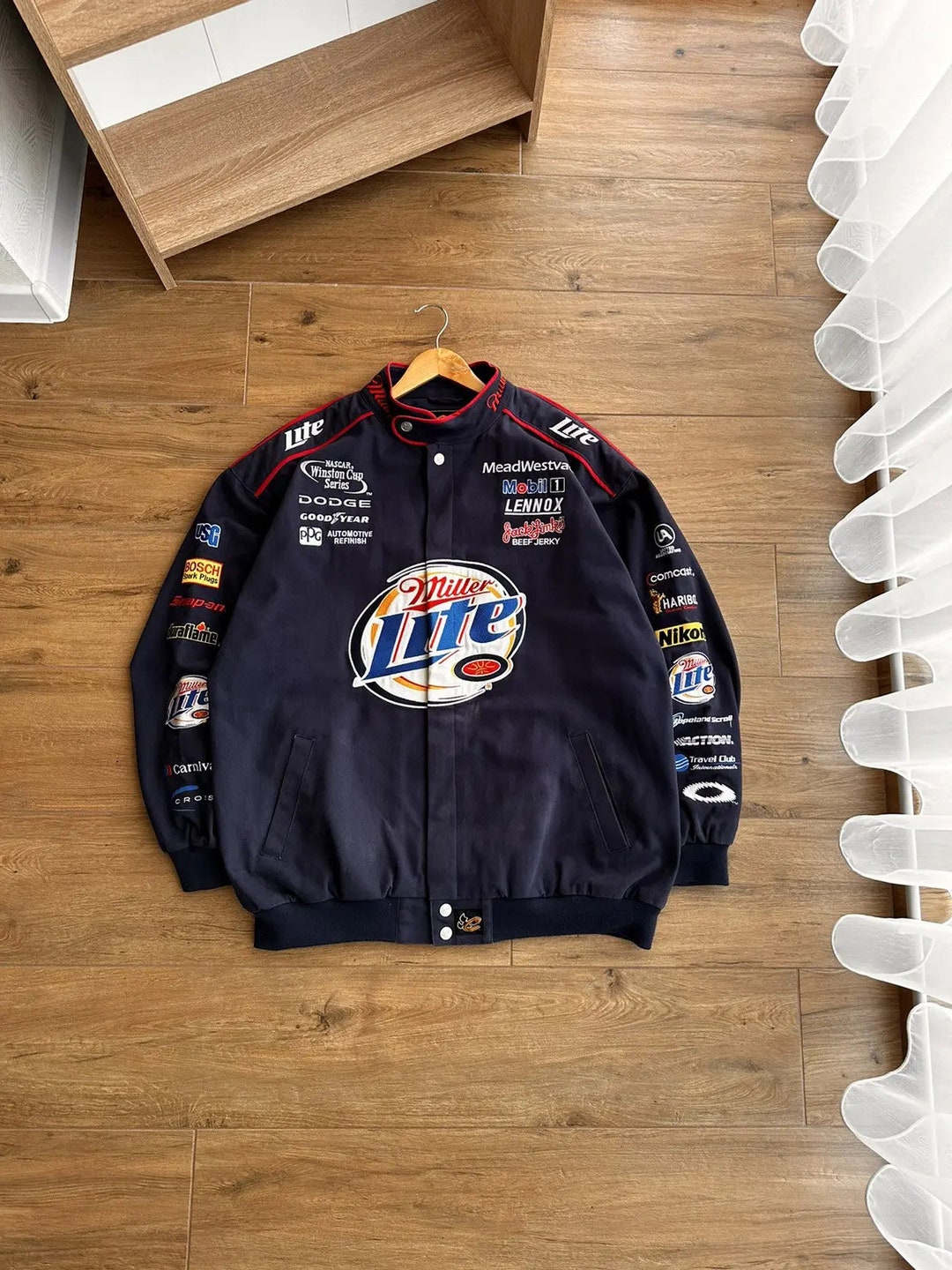 Vintage Jacket Miller Lite Jacket Vintage Rusty Wallace NASCAR