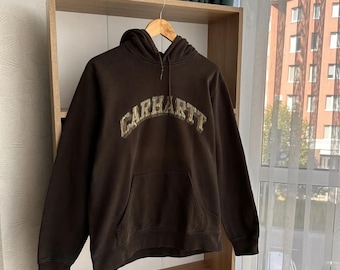Moletom com capuz vintage Carhartt Brown Woody