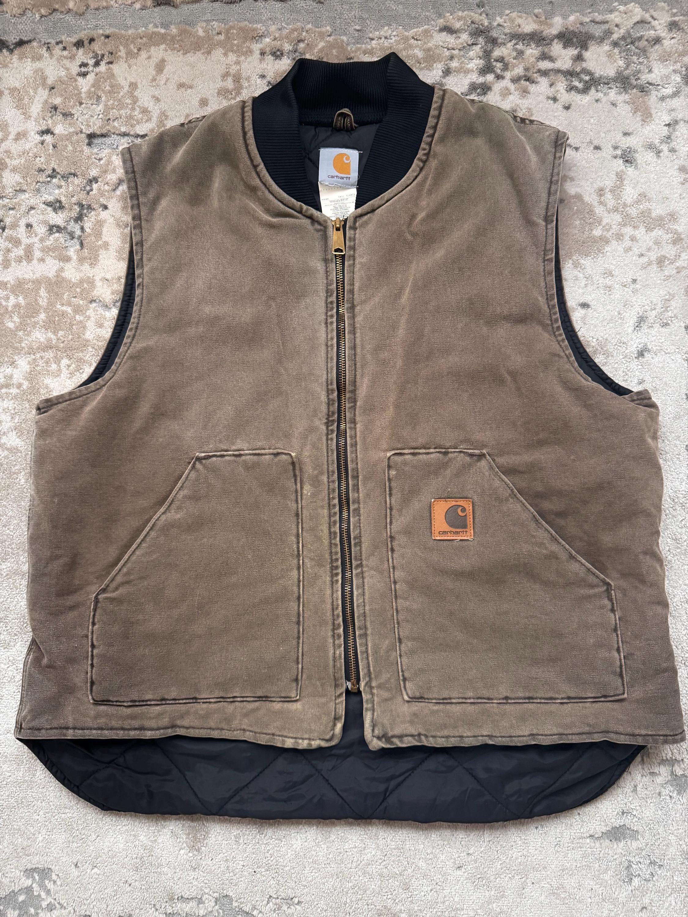 ヴィンテージ カーハート デトロイト WIP ブラウン ダメージ加工