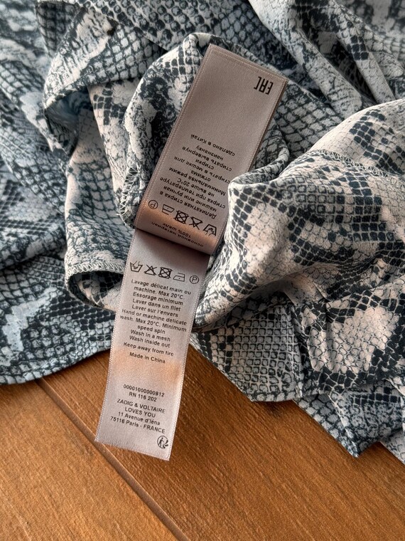 Vintage Zadig-Voltaire June Midi Python Print Sil… - image 4