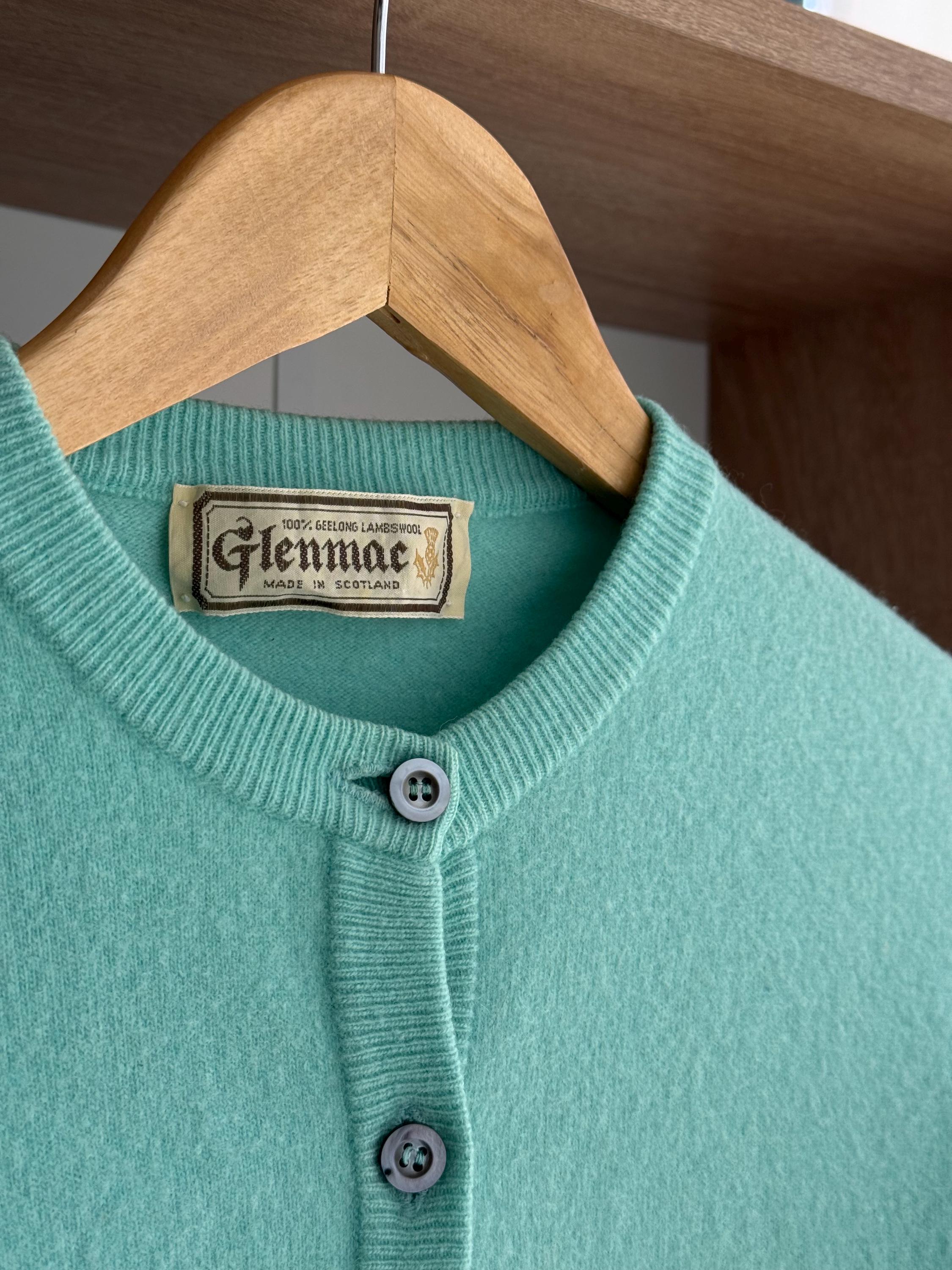Vintage Glenmac Scotland Geelong Lambswool Mint Green