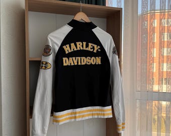 Vintage Harley-Davidson Moto luxe hoodie met rits