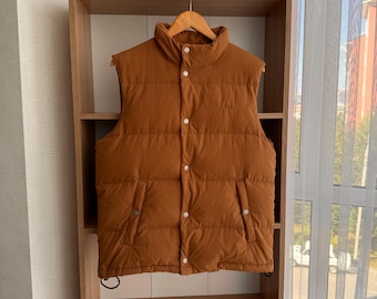 Carhartt Wip X A.P.C. Camel Color AW12 Puffer Down Vest - Etsy