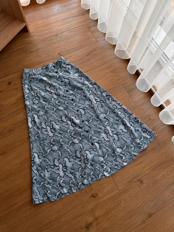 Vintage Zadig-Voltaire June Midi Python Print Sil… - image 8