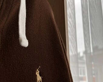 Vintage Polo Ralph Lauren Brown Zip Hoodie Y2K - Etsy