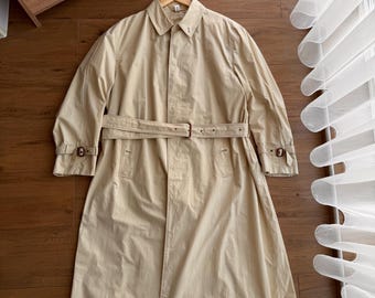 Abrigo largo beige de lujo vintage Herno fabricado en Italia