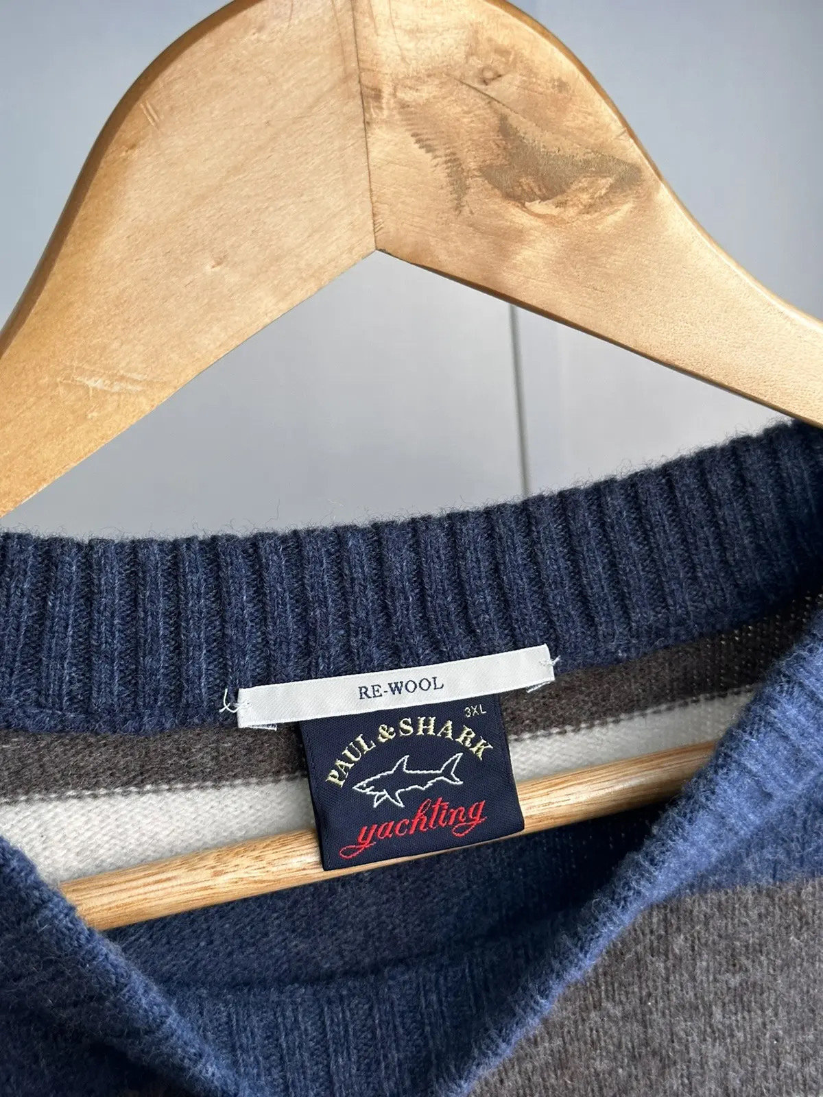 Pull Vintage Paul & Shark - Laine - Taille XL - Fabriqué En Italie - Style Yachting/cardigan - Couleur Ivoire - Occasion Bon état