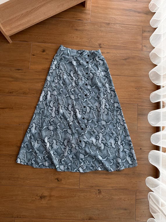 Vintage Zadig-Voltaire June Midi Python Print Sil… - image 1