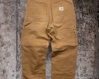 Vintage Carhartt B136 Brown Original Dungaree Fit Double Knee Work